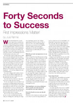 Forty Seconds to success First impressions count