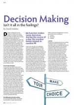 La toma de decisiones no depende sólo de los sentimientos